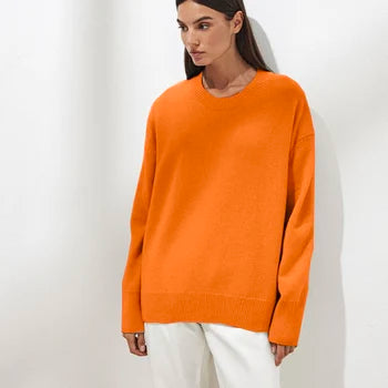Pull femme col rond, manches longues