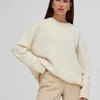Pull femme col rond, manches longues