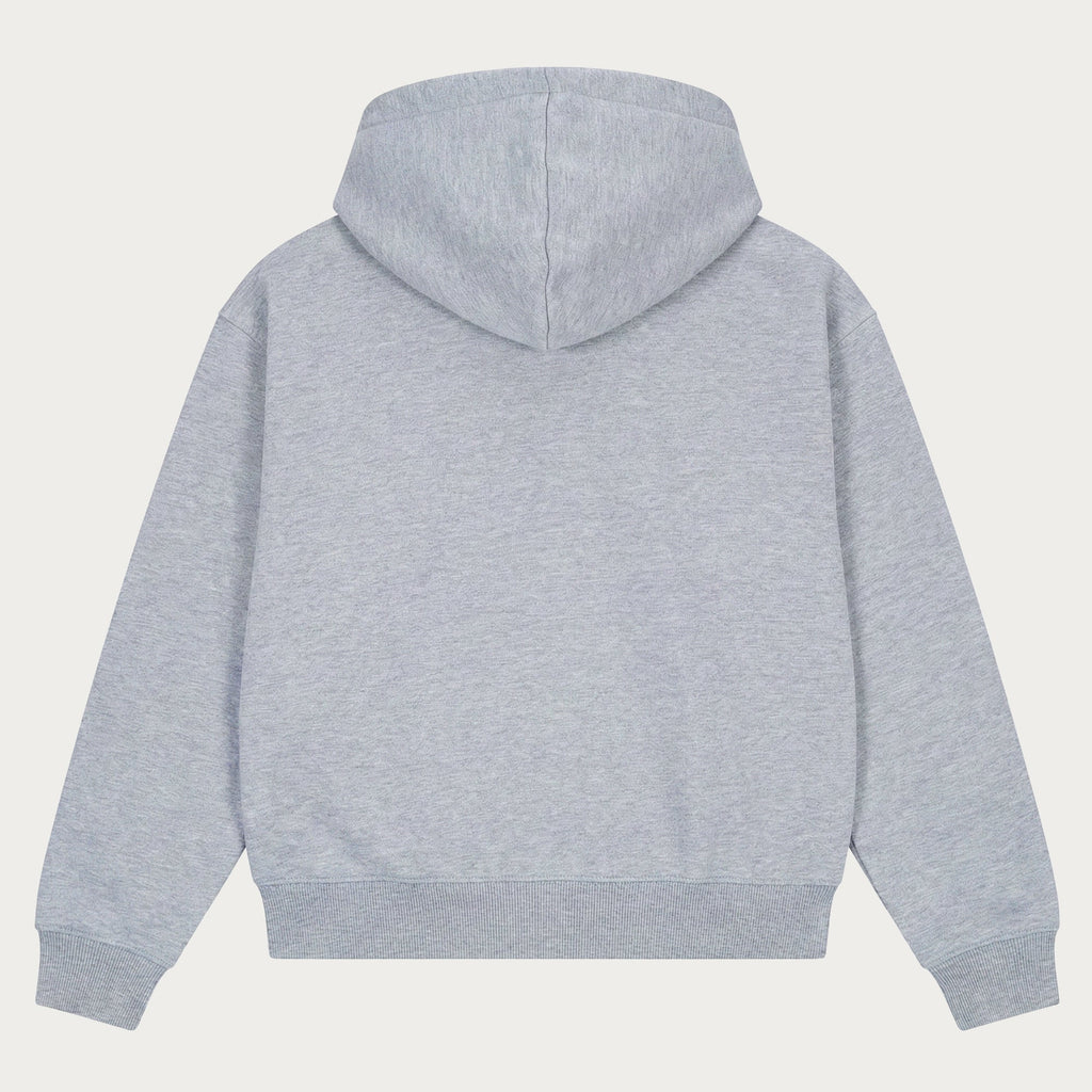 Sweat à capuche unisexe gris, poche kangourou