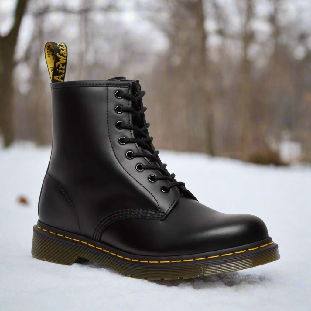 Botas militares de hombre con cordones y caña alta