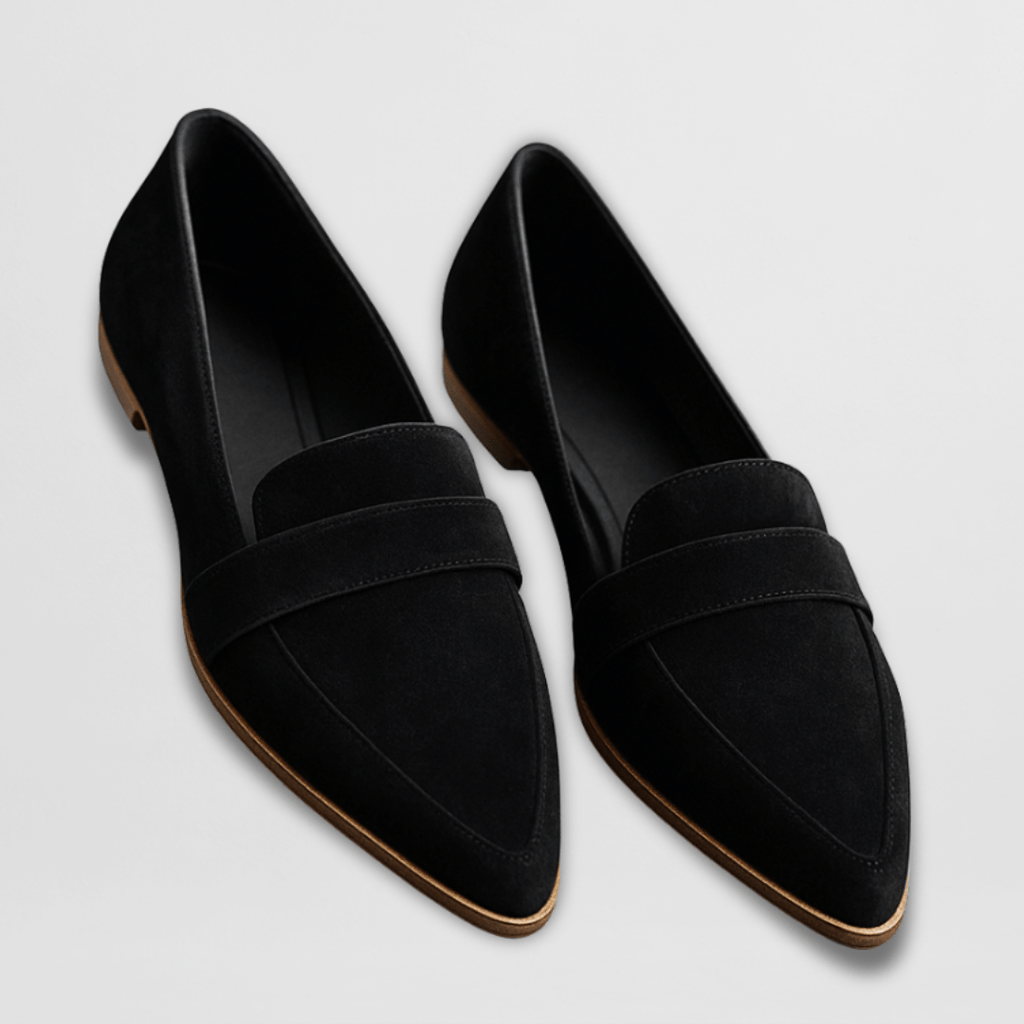 Női bebújós loafer pánttal, lapos sarokkal