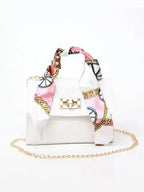 Borsa a bauletto donna con foulard e catena
