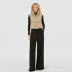 Gilet sans manches matelassé femme court à col montant