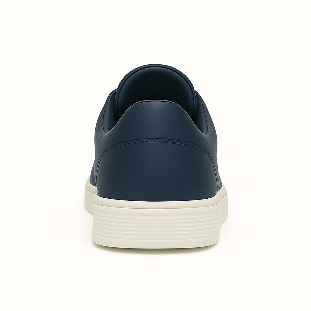 Damskie sneakersy wsuwane z granatową lub białą cholewką i jasną podeszwą