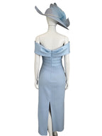 Vestido maxi de mujer con escote bardot y lazo