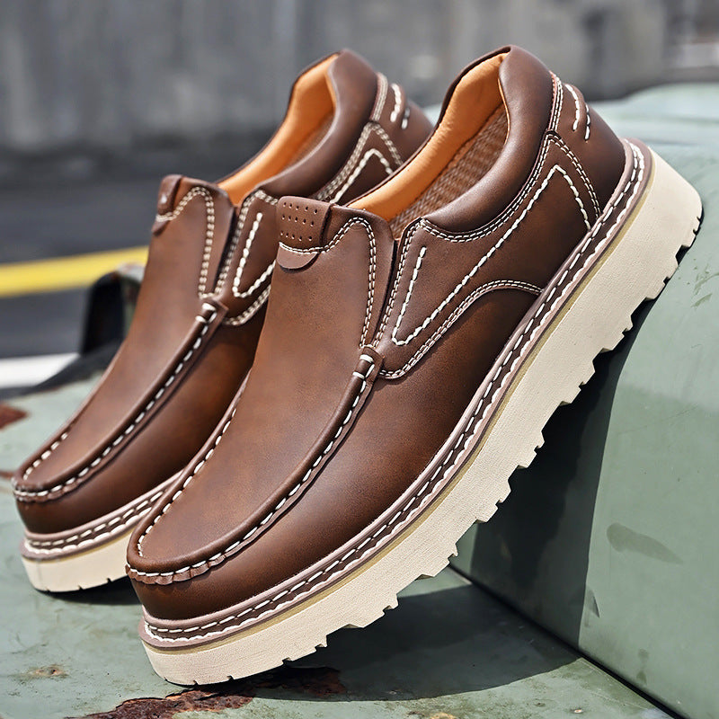 Mocasini de damă fără șiret cu cusătură decorativă