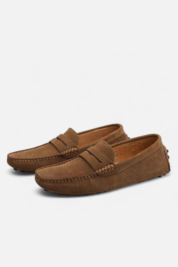 Mocassini uomo slip-on con cucitura e fascia
