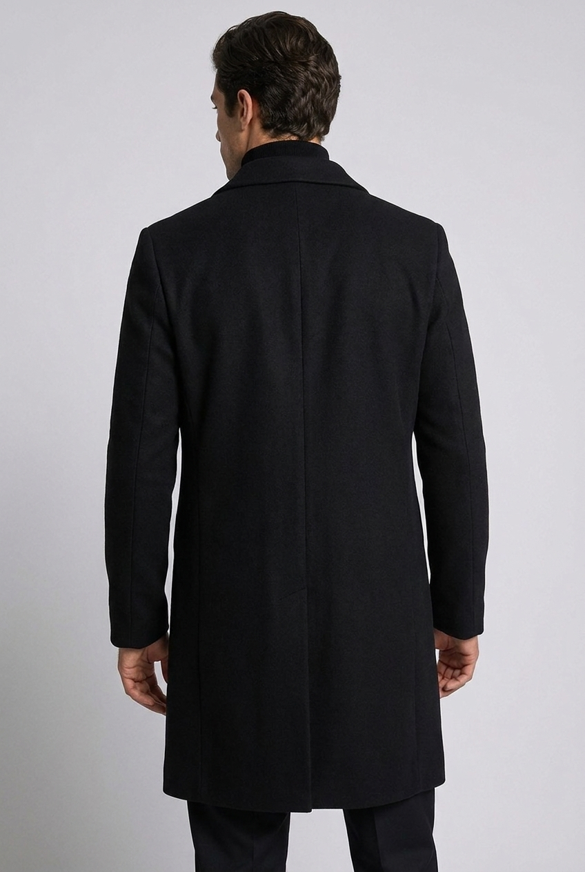 Abrigo largo de hombre formal slim fit con solapas