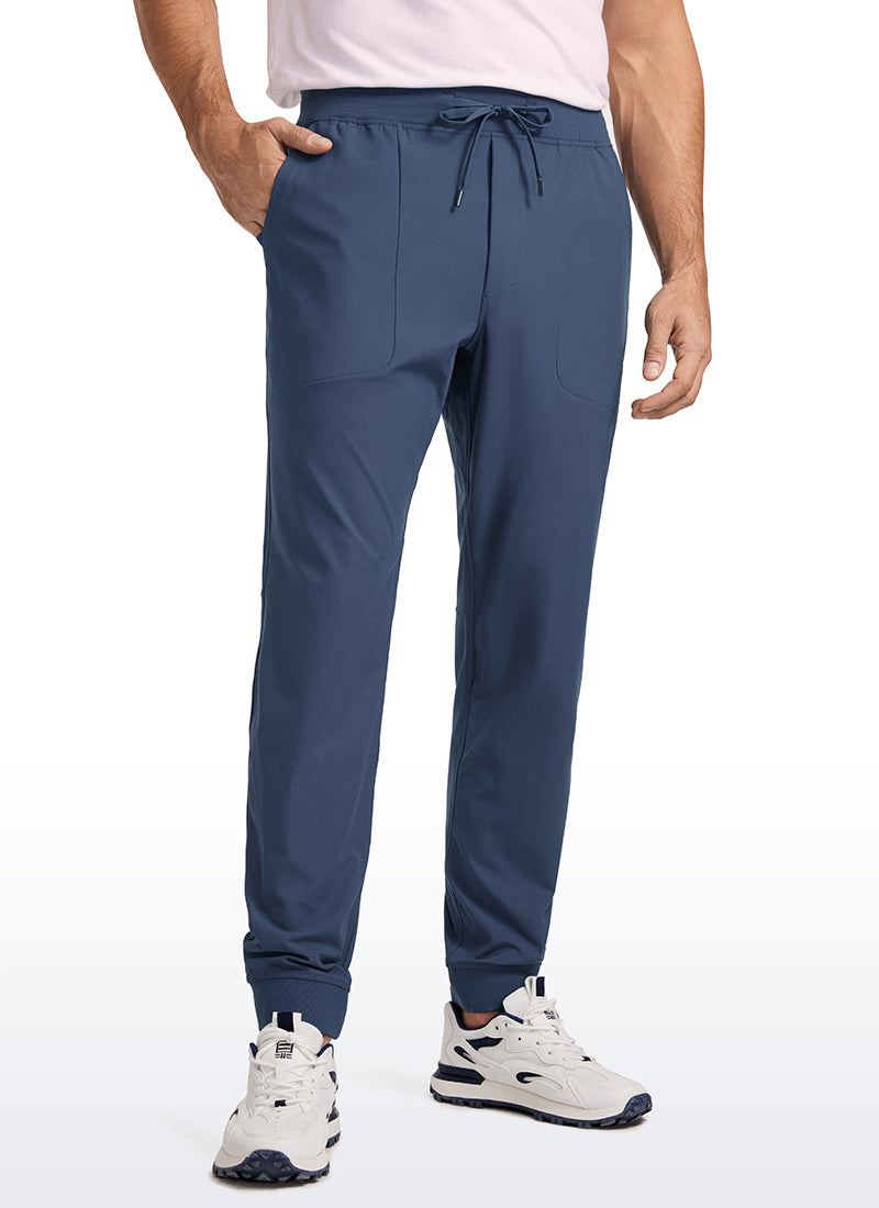 Tætsiddende joggingbukser til mænd med ribkant og lange ben