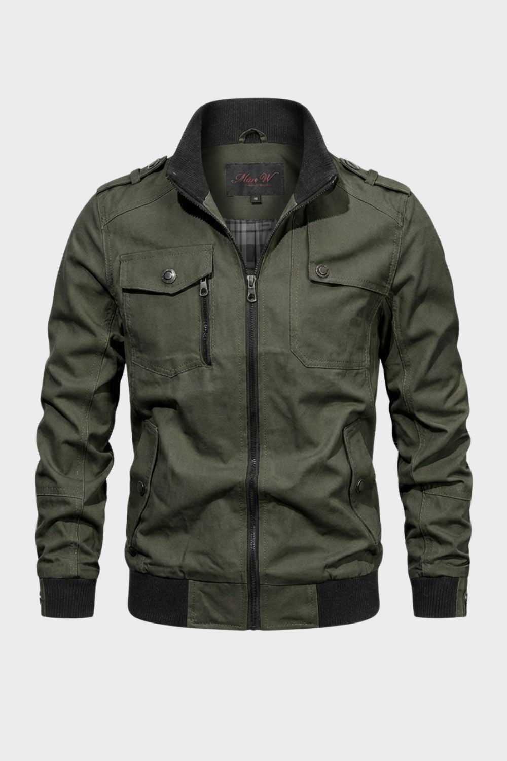 Veste homme à col montant et poches