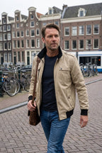 Veste homme à col montant et poches