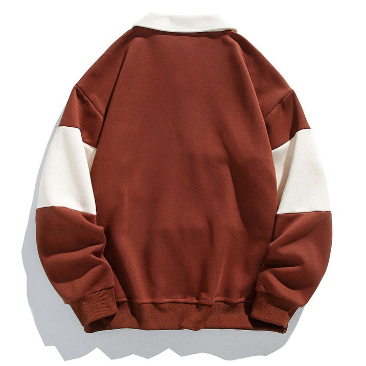 Polo sudadera unisex de rayas con manga larga
