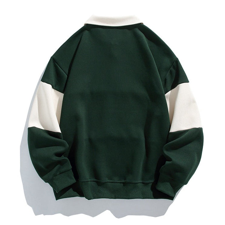 Polo sudadera unisex de rayas con manga larga