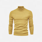 Jersey de hombre ajustado con cuello alto, manga larga
