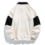 Polo sudadera unisex de rayas con manga larga