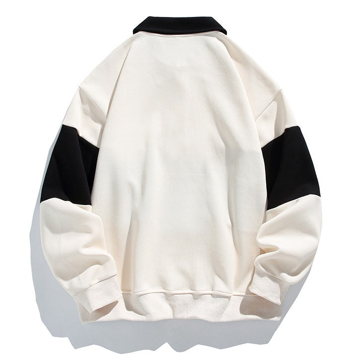 Polo sudadera unisex de rayas con manga larga