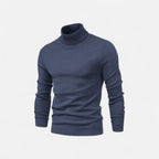 Jersey de hombre ajustado con cuello alto, manga larga