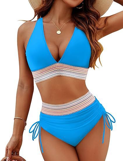 Maillot de bain gainant femme une pièce, coupe amincissante, décolleté