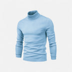 Jersey de hombre ajustado con cuello alto, manga larga