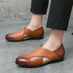 Klassiske loafers til damer med struktureret rem