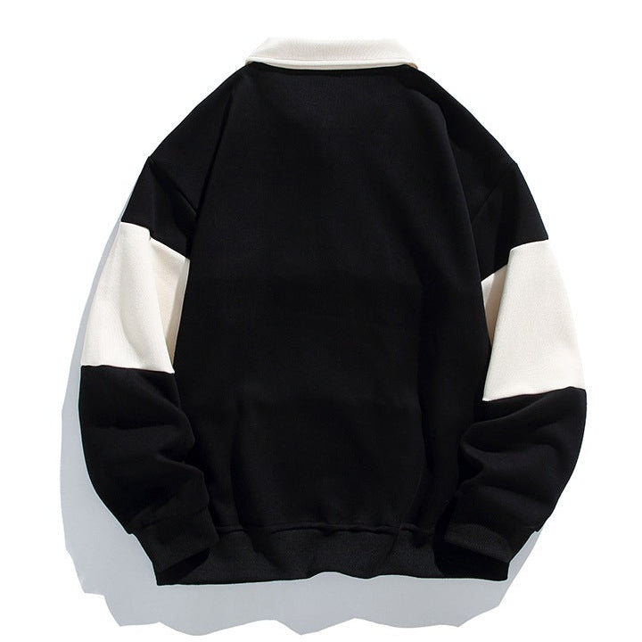 Polo sudadera unisex de rayas con manga larga