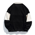 Polo sudadera unisex de rayas con manga larga