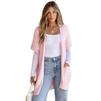 Cardigan femme en maille sans fermeture avec poches