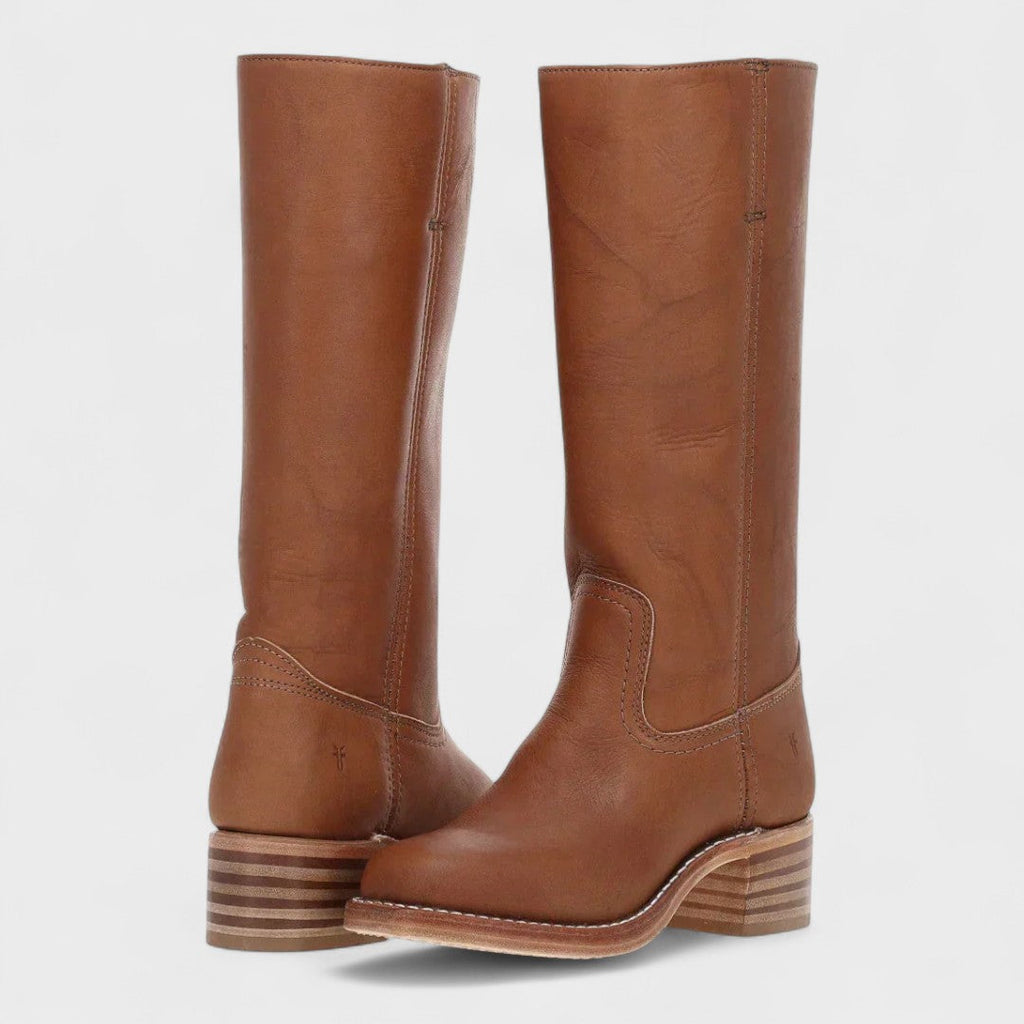 Bottes cowboy femme à enfiler, talon bas