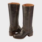 Bottes cowboy femme à enfiler, talon bas