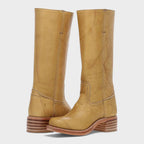 Bottes cowboy femme à enfiler, talon bas