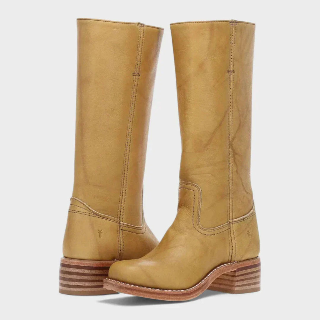 Stivali donna retro, alti, con tacco basso
