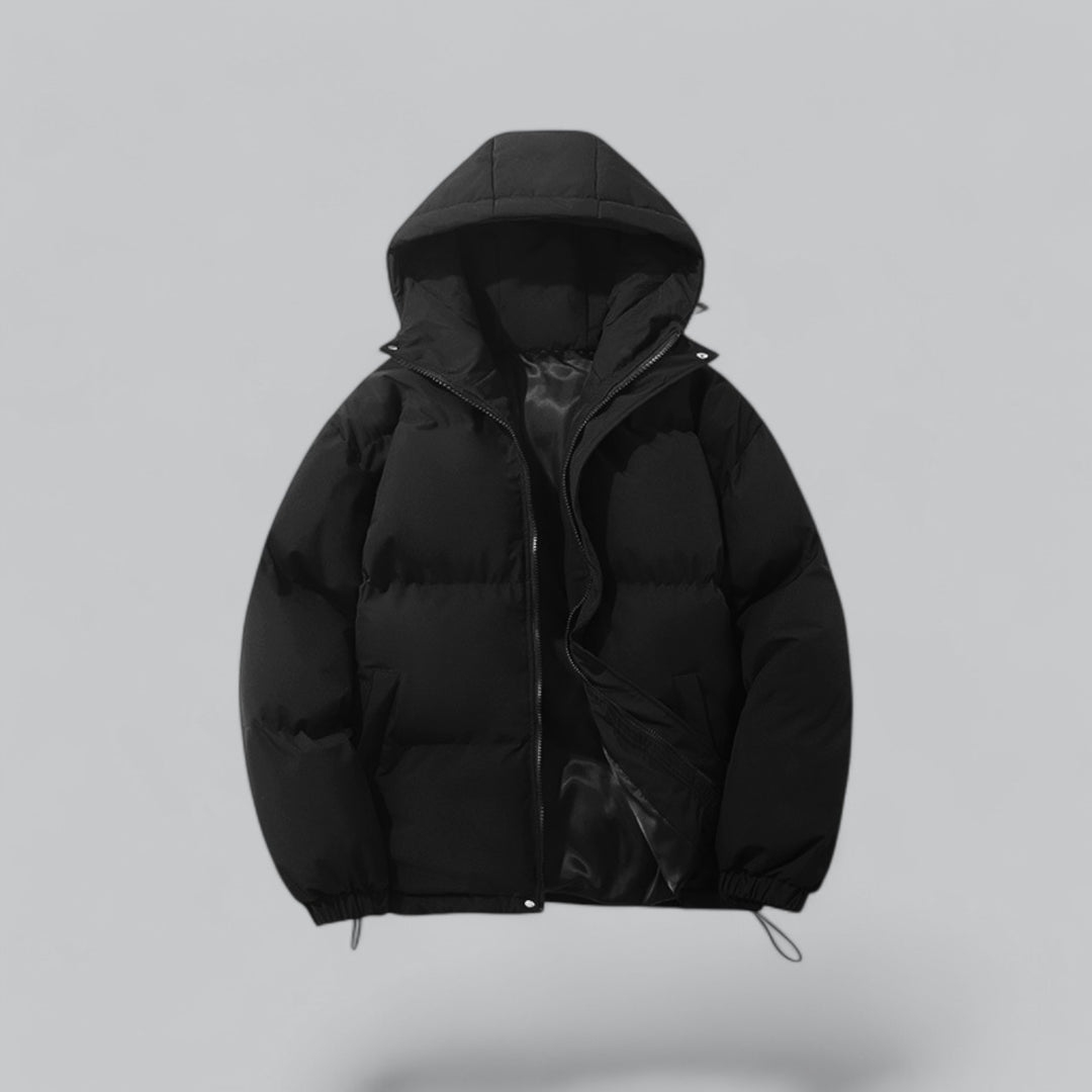 Parka acolchoada de homem com capuz