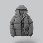 Parka acolchoada de homem com capuz