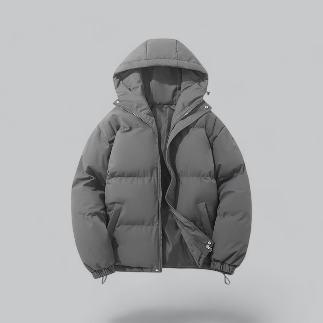Parka acolchoada de homem com capuz