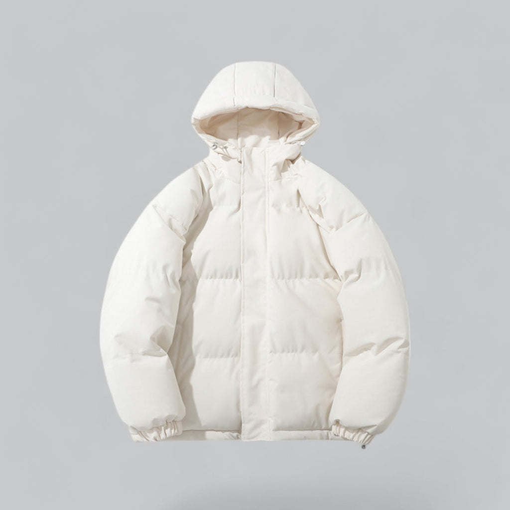 Parka acolchoada de homem com capuz