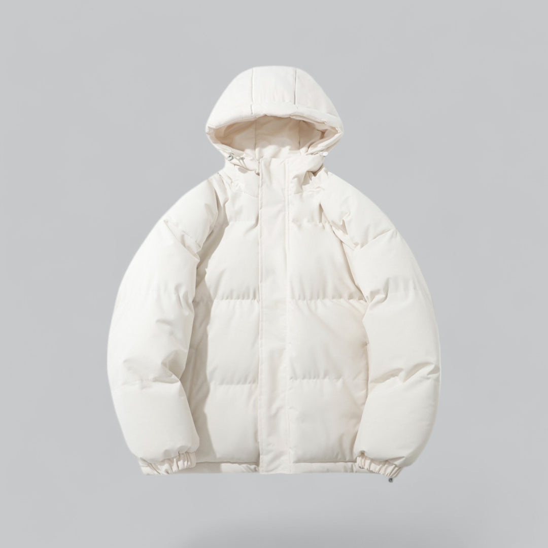 Parka acolchoada de homem com capuz