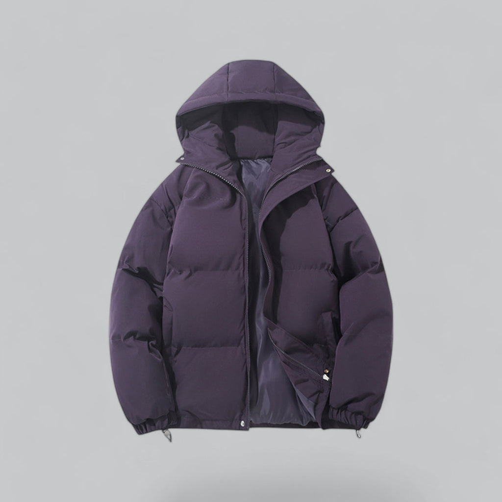 Parka acolchoada de homem com capuz