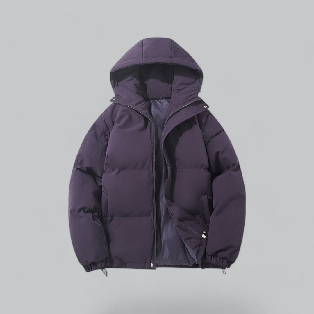 Parka acolchoada de homem com capuz