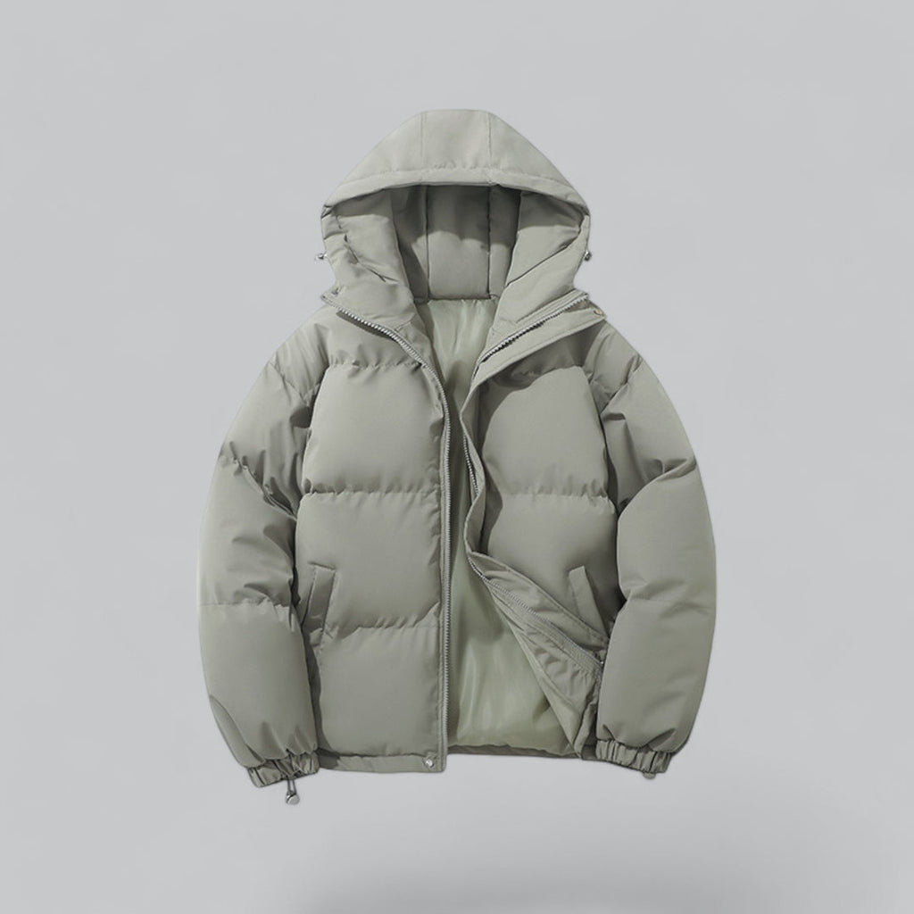 Parka acolchoada de homem com capuz