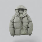 Parka acolchoada de homem com capuz