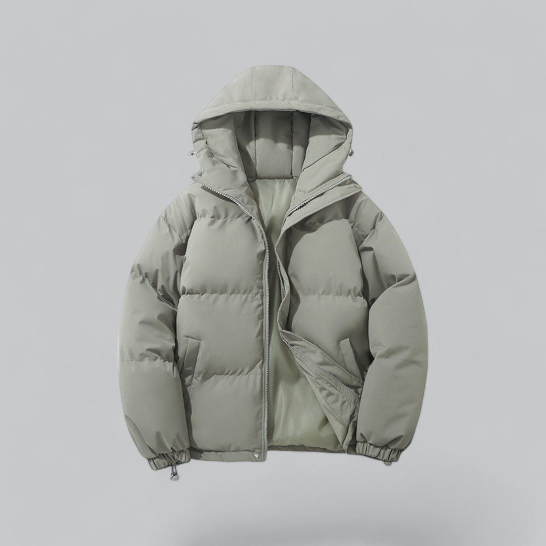 Parka acolchoada de homem com capuz