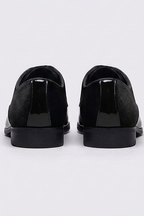 Pantofi Oxford bărbătești lăcuiți cu finisaj velur