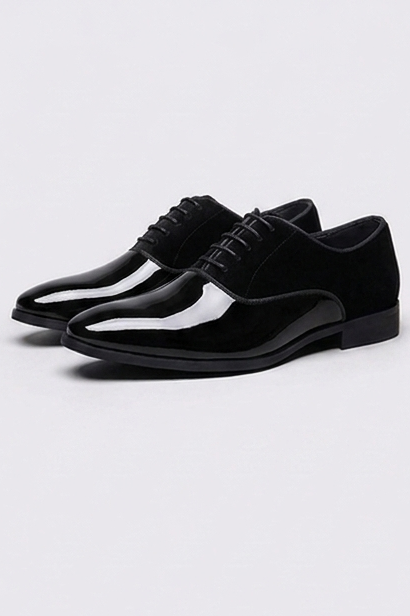 Scarpe Oxford uomo in vernice con finitura vellutata