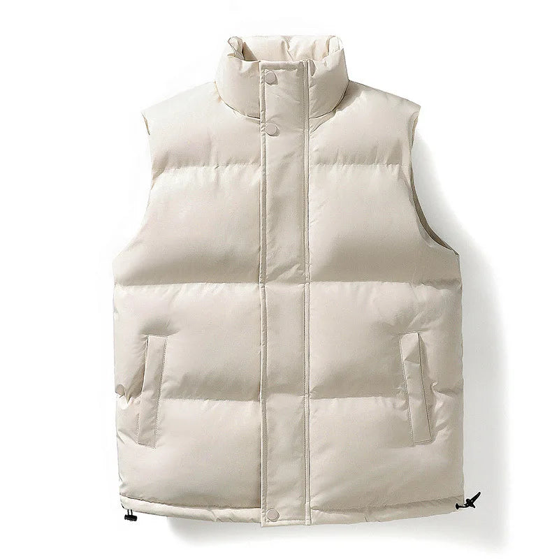 Gilet sans manches homme matelassé, col montant