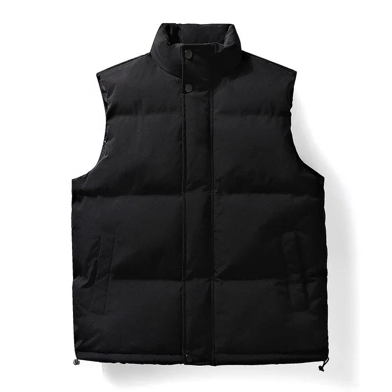 Gilet sans manches homme matelassé, col montant