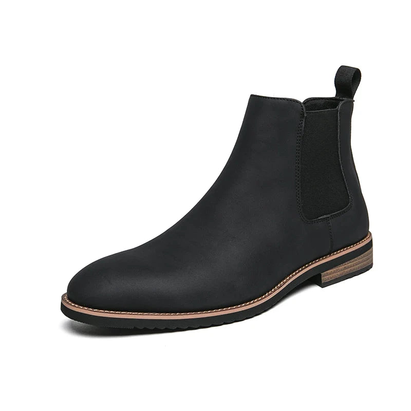 Botins Chelsea unissexo com biqueira amendoada