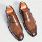Férfi monk strap mokaszin dupla csattal
