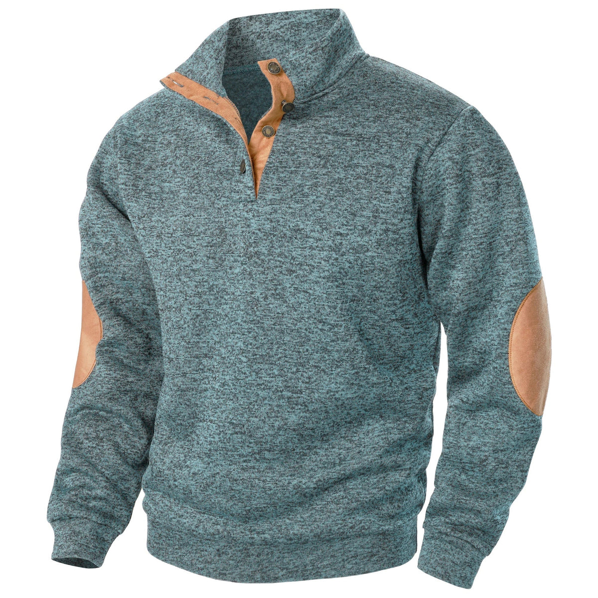 Camisola de malha de homem com gola subida e manga comprida