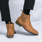 Botins Chelsea unissexo com biqueira amendoada