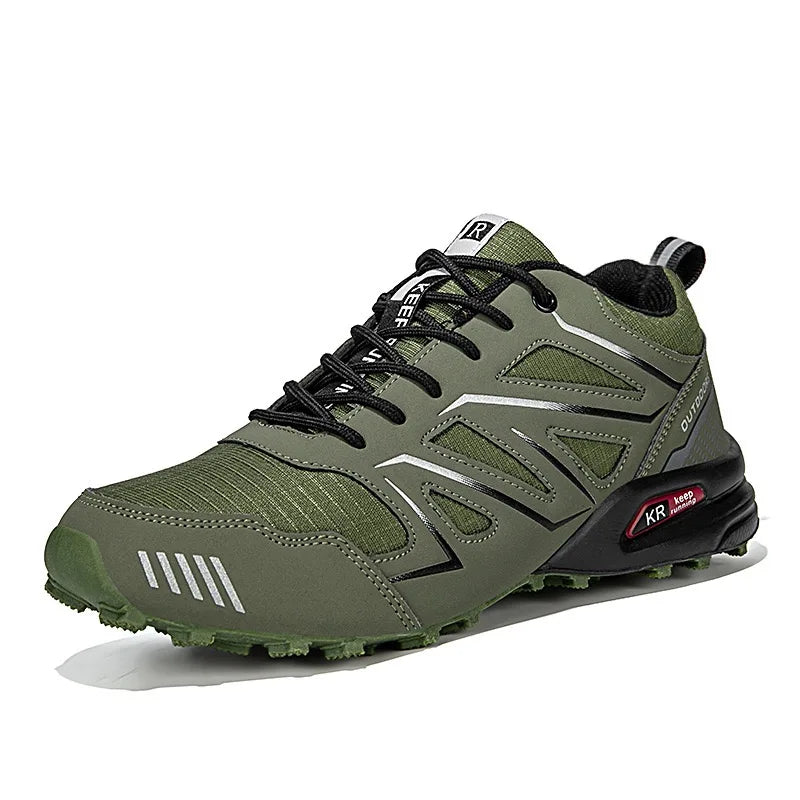 Sapatos de trekking de homem de cano baixo com atacadores, para terreno